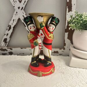 Partylite Christmas Holiday Toy Soldiers Candle Holder Toy Soldier 6" Tall